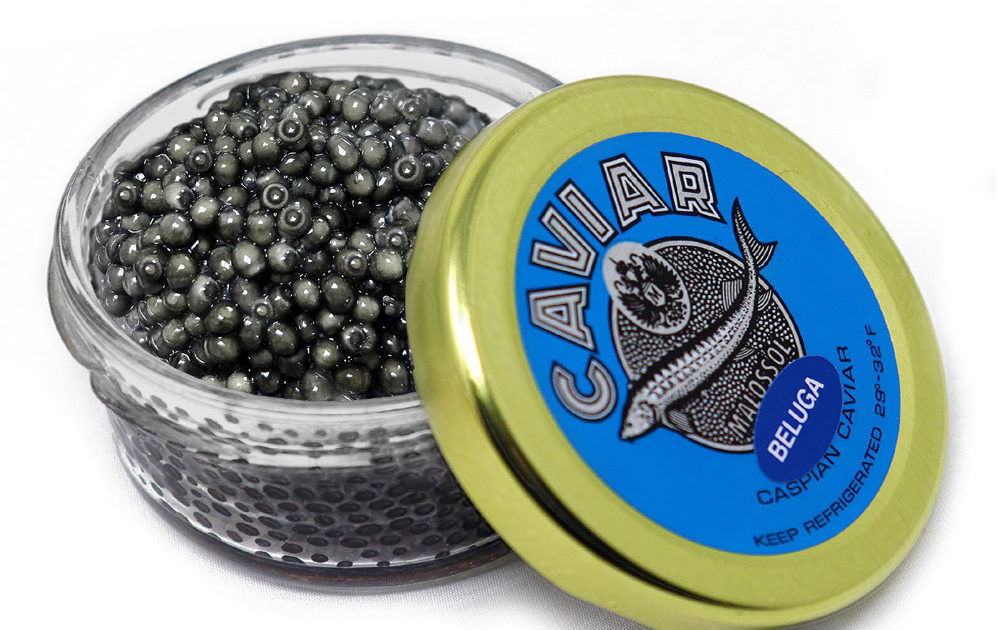 Caviar de beluga, un manjar que vale más de mil el kilo