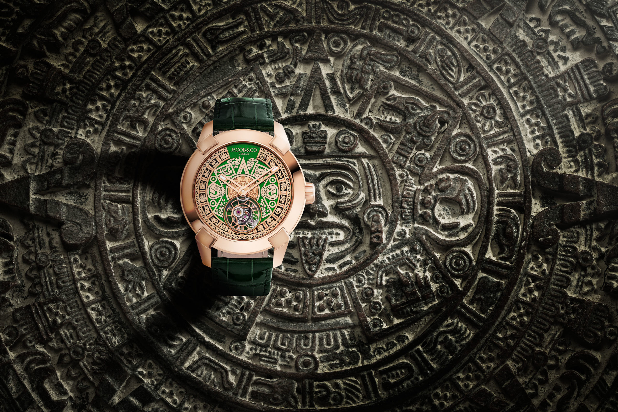 Jacob Co. convierte a la Piedra del Sol el mitico Calendario Azteca en un lujoso reloj