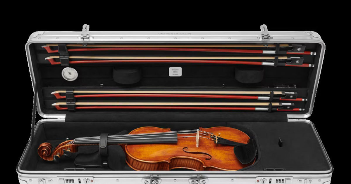 Rimowa se inspiró en un violín más antiguo que la fundación EE.UU. para este de viaje